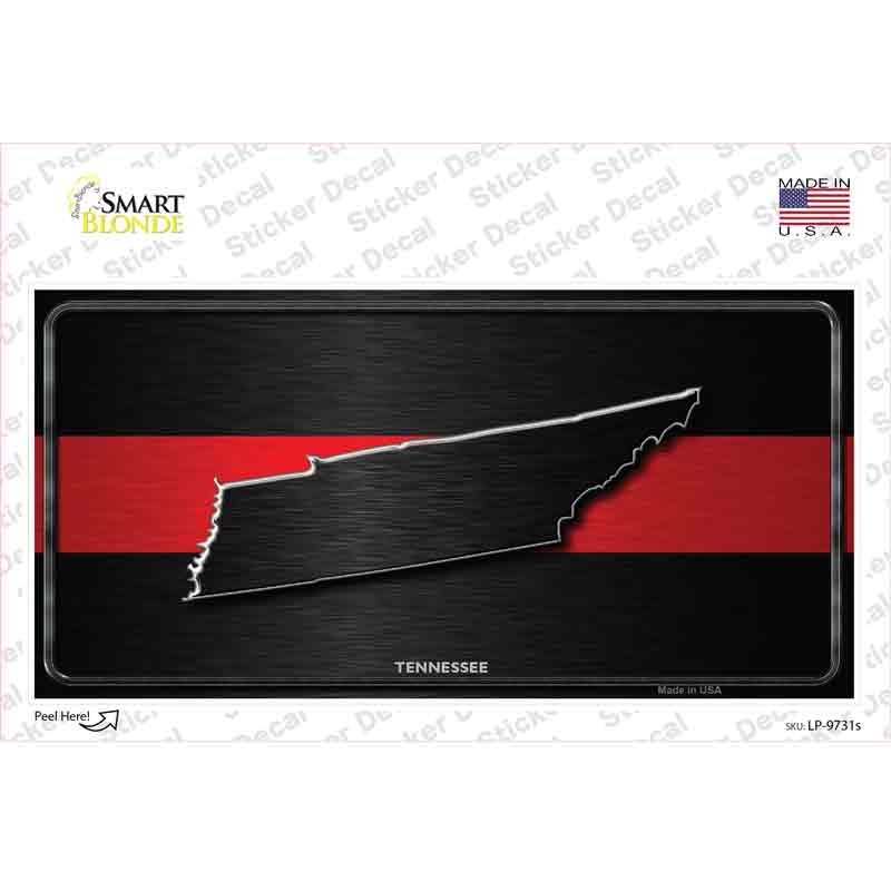 LP-9731s-M Tennessee Thin Red Line Novelty Sticker Decal - Medium