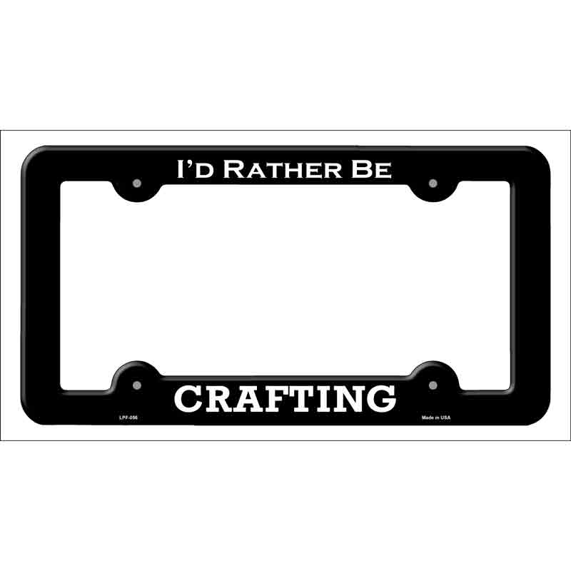 LPF-056b 12 x 6 in. Crafting Novelty Metal License Plate Frame, Black