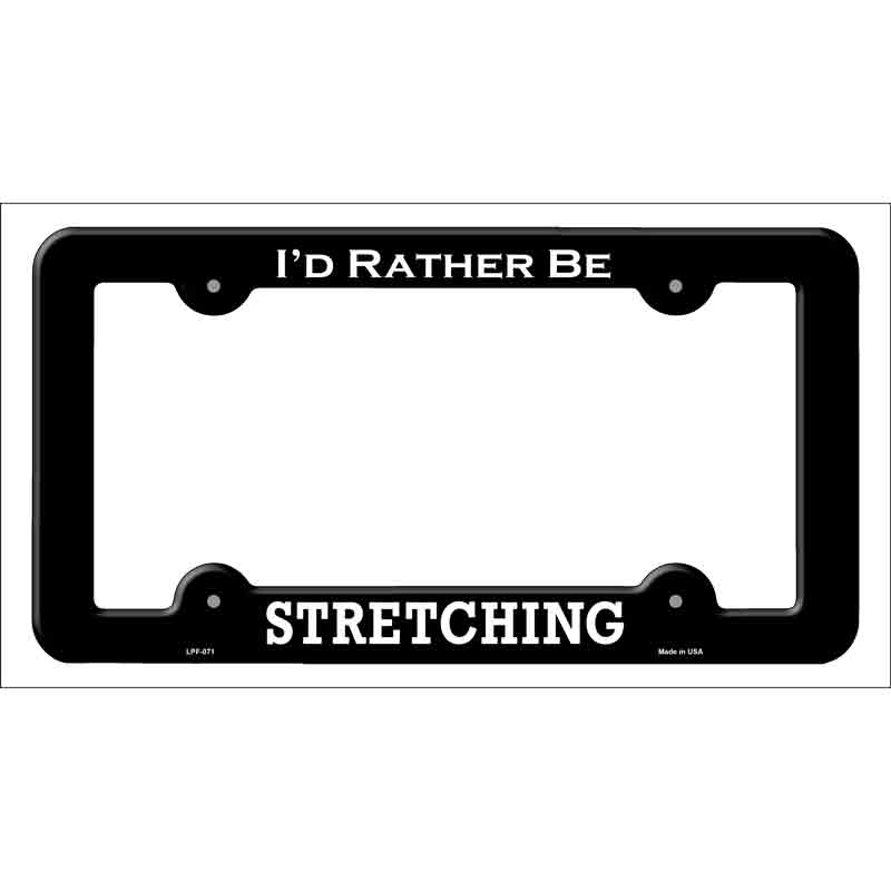 LPF-071b 12 x 6 in. Stretching Novelty Metal License Plate Frame, Black