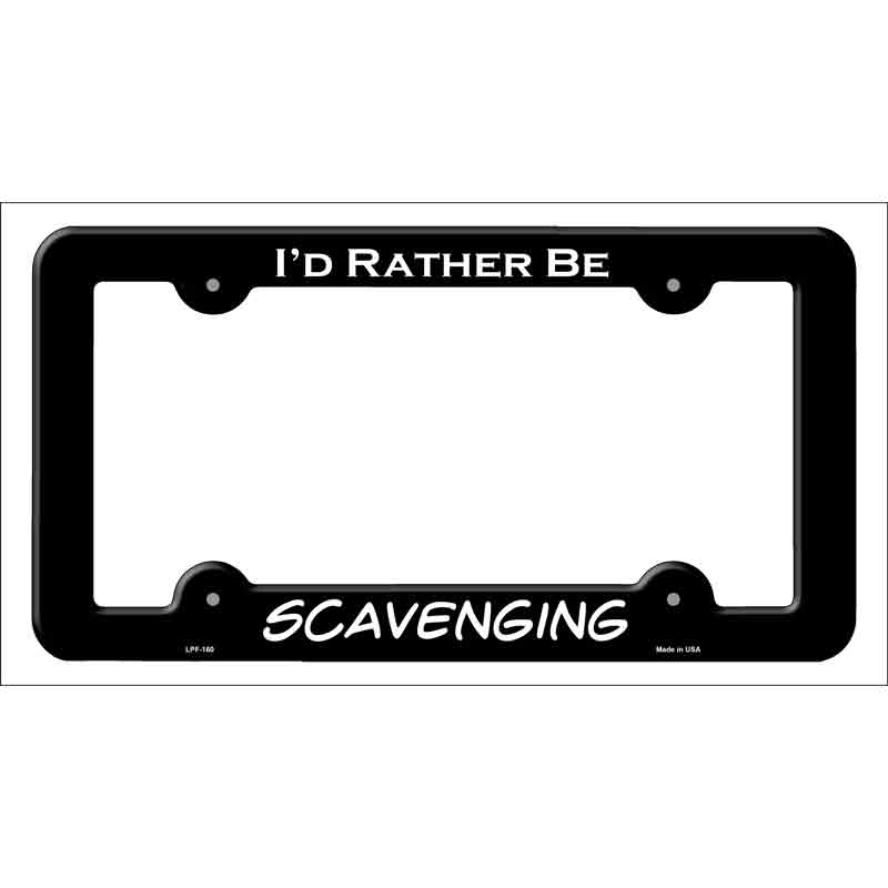 LPF-160b 12 x 6 in. Scavenging Novelty Metal License Plate Frame, Black