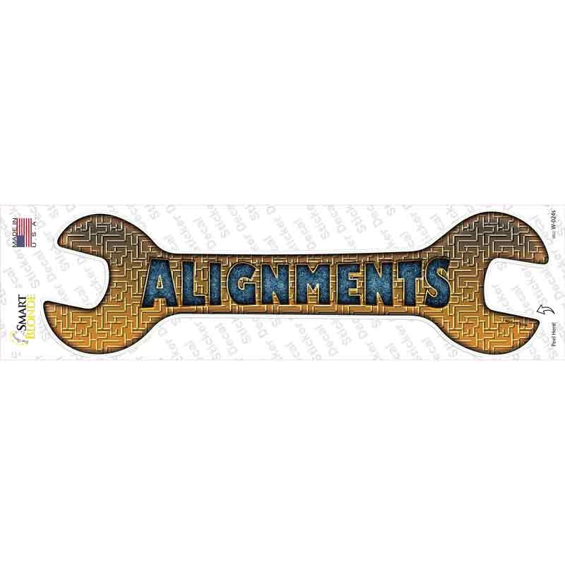 W-024s-M Alignments Novelty Wrench Sticker Decal - Medium