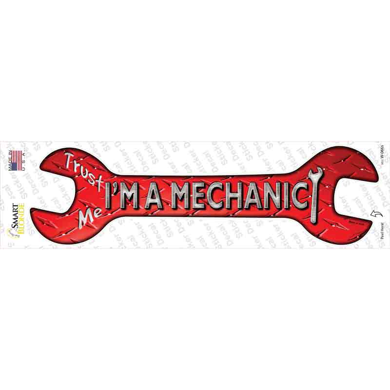 W-066s-M Im A Mechanic Novelty Wrench Sticker Decal - Medium