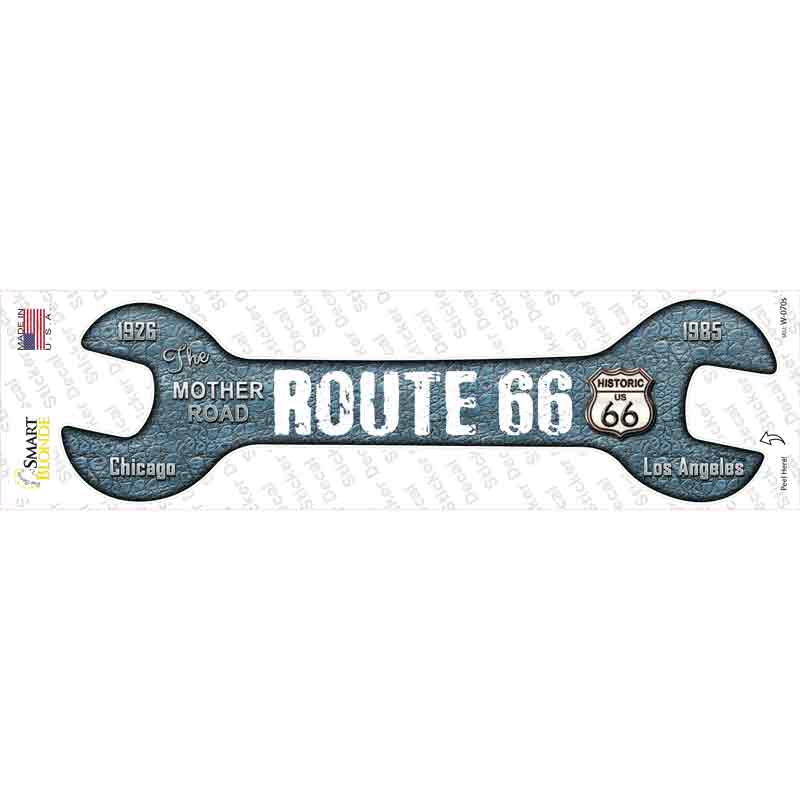W-070s-M Route 66 Novelty Wrench Sticker Decal - Medium