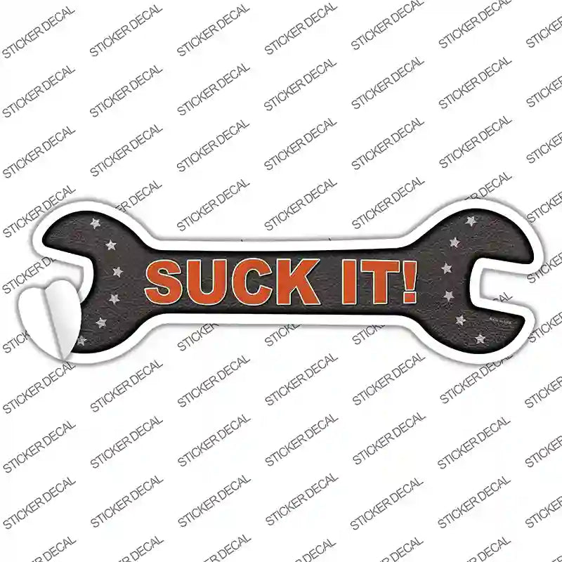 W-088s-L Suck It Novelty Wrench Sticker Decal - Large