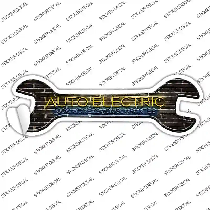 W-124s-L Auto Electric Novelty Wrench Sticker Decal - Large