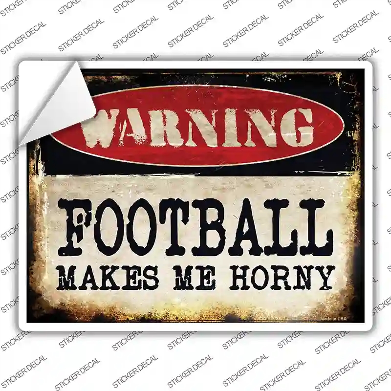 P-1359s-XL Football Novelty Rectangle Sticker Decal - Extra Large