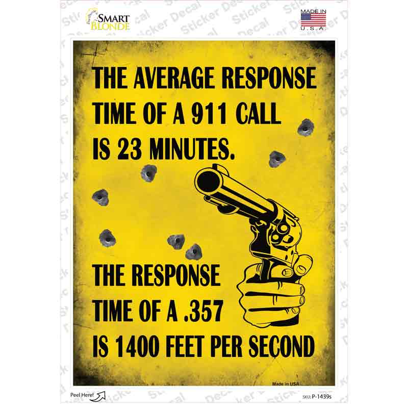 P-1439s-M The Average Response Novelty Rectangle Sticker Decal - Medium