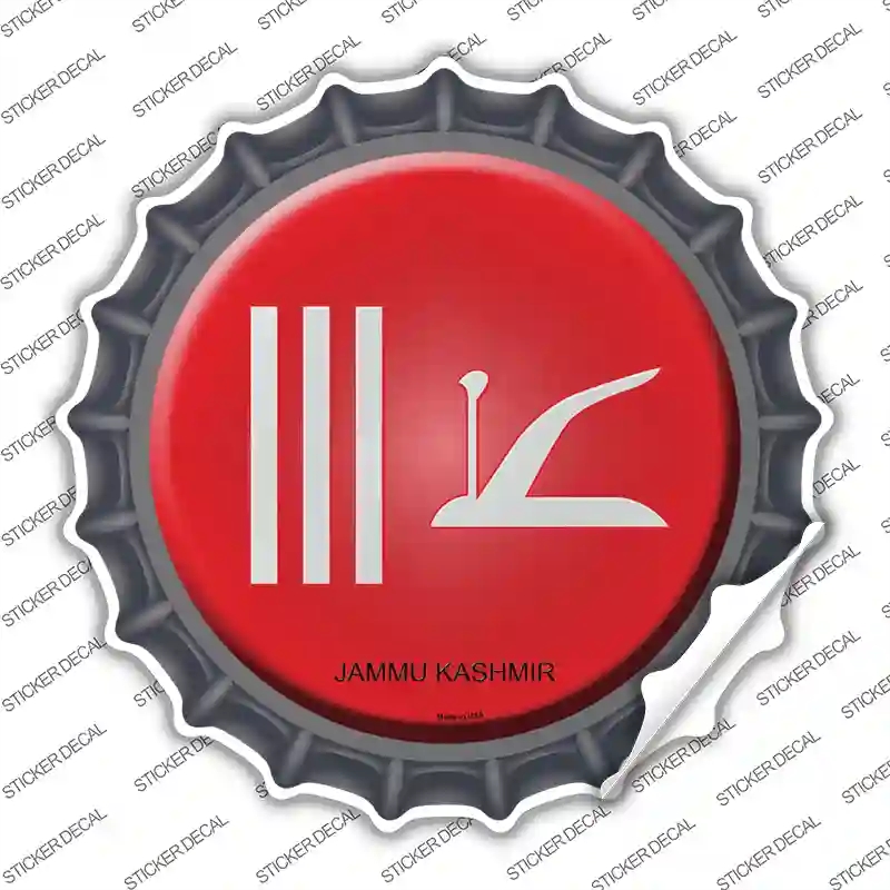 BC-308s-S Jammu Kashmir Country Novelty Bottle Cap Sticker Decal - Small