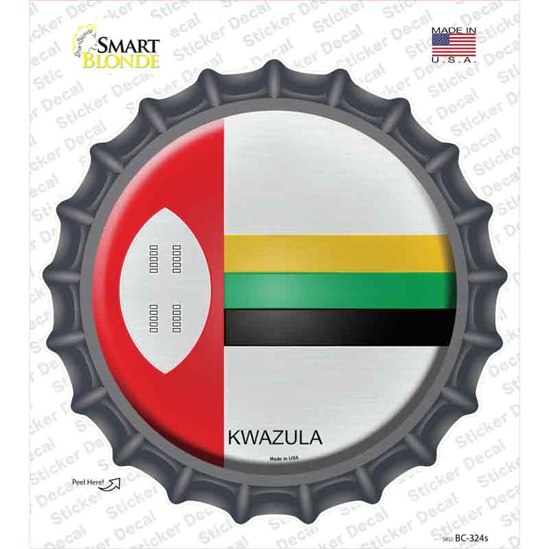 BC-324s-M Kwazula Country Novelty Bottle Cap Sticker Decal - Medium