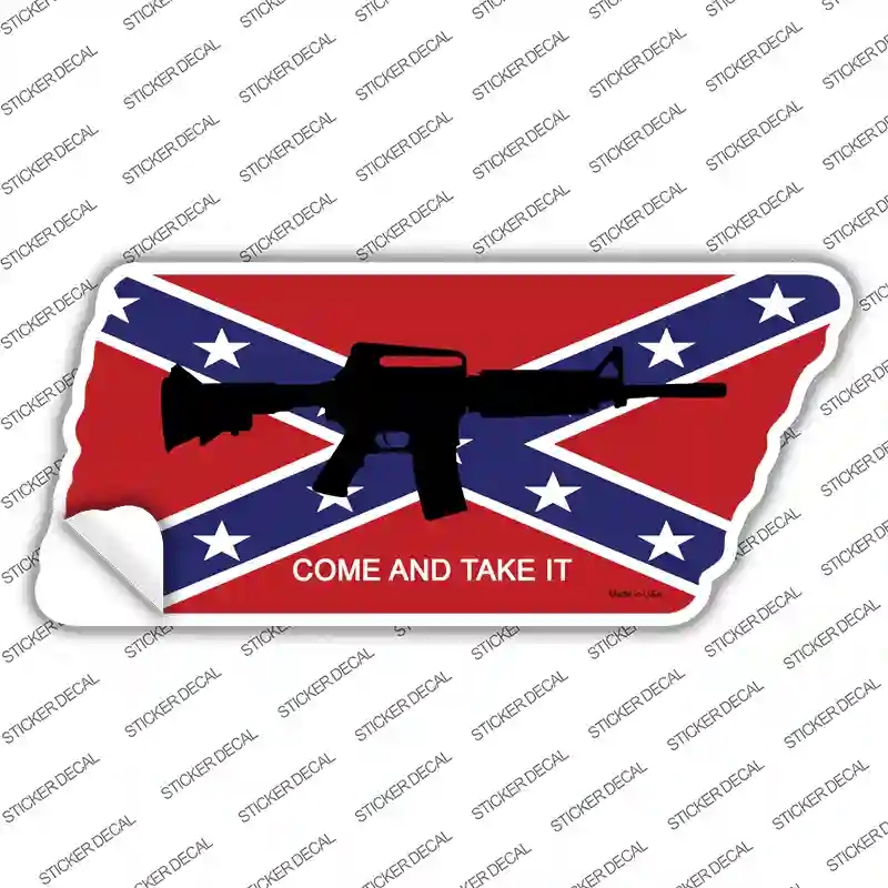 TN-090s-S Come & Take It Novelty Tennessee Shape Sticker Decal - Small