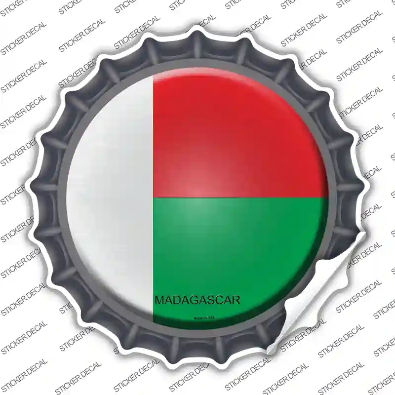 BC-338s-S Madagascar Country Novelty Bottle Cap Sticker Decal - Small
