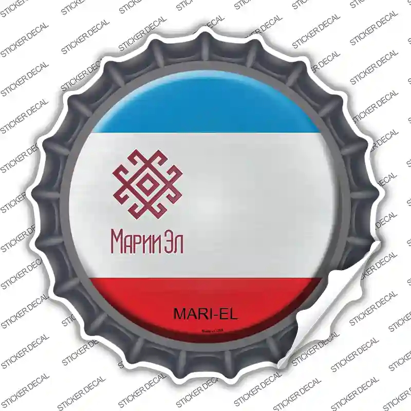 BC-345s-S Mari El Country Novelty Bottle Cap Sticker Decal - Small