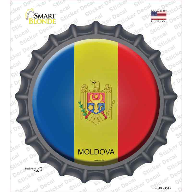 BC-354s-M Moldova Country Novelty Bottle Cap Sticker Decal - Medium