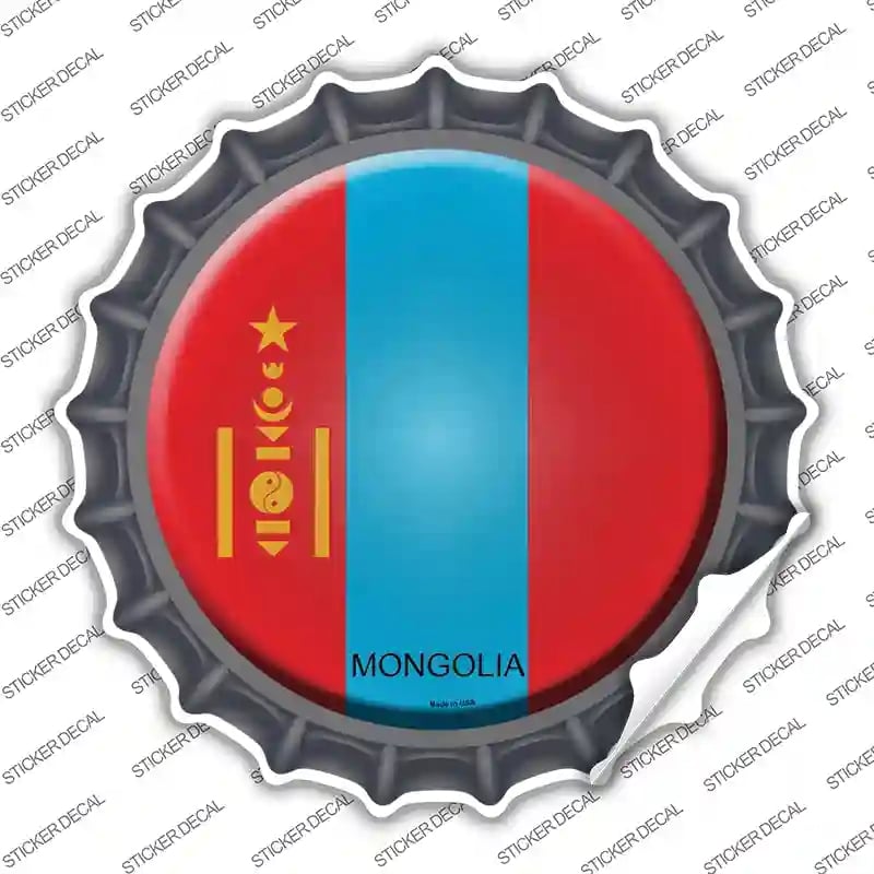 BC-356s-L Mongolia Country Novelty Bottle Cap Sticker Decal - Large