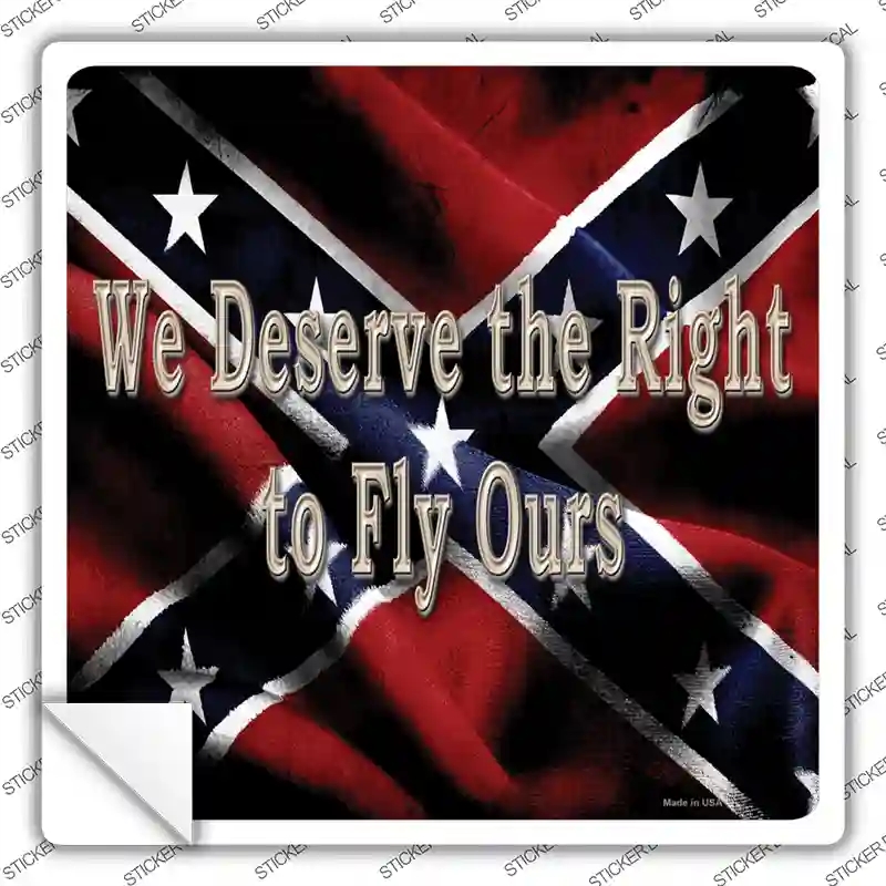 SQ-313s-L We Deserve the Right Novelty Square Sticker Decal - Large