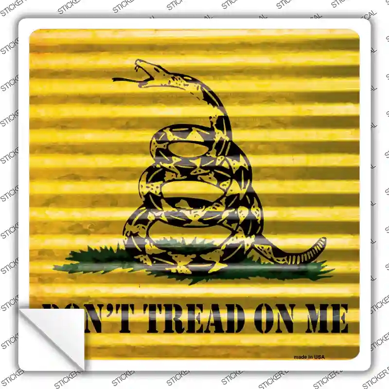 SQ-405s-S Dont Tread on Me Novelty Square Sticker Decal - Small