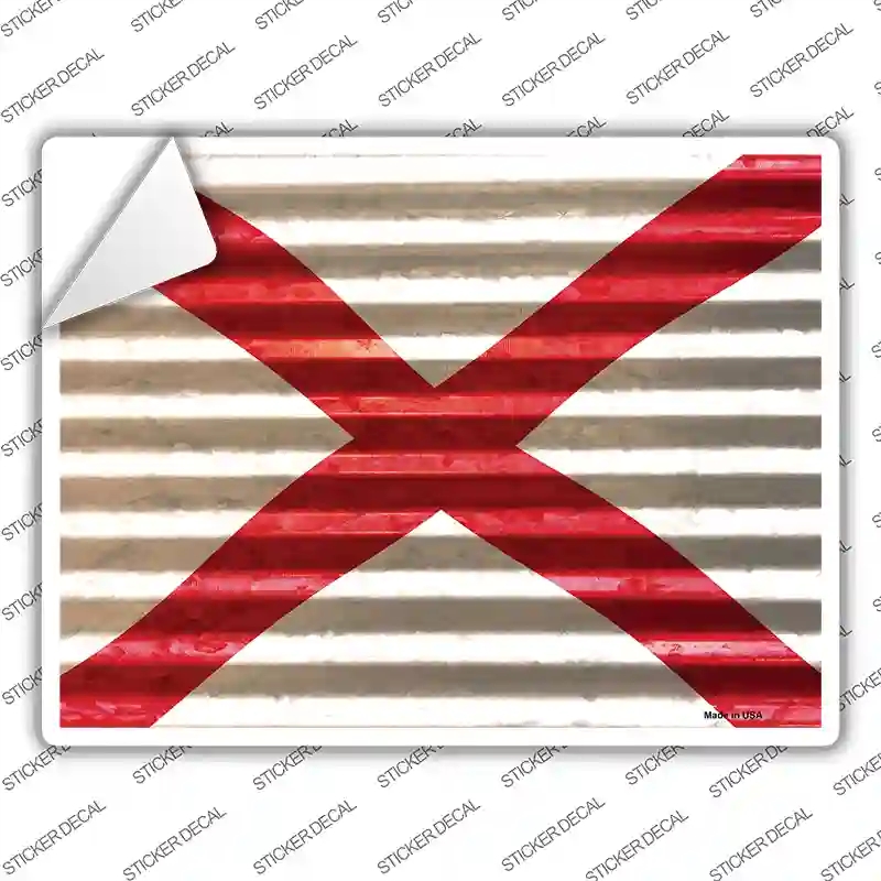 P-2316s-S Alabama Flag Novelty Rectangle Sticker Decal - Small