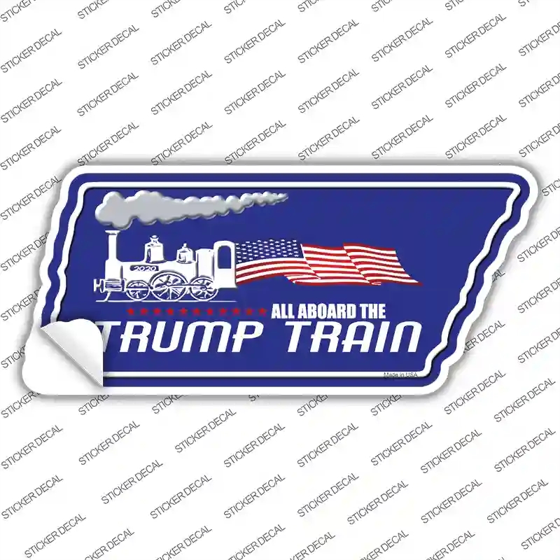 TN-096s-S Trump Train Novelty Tennessee Shape Sticker Decal - Small