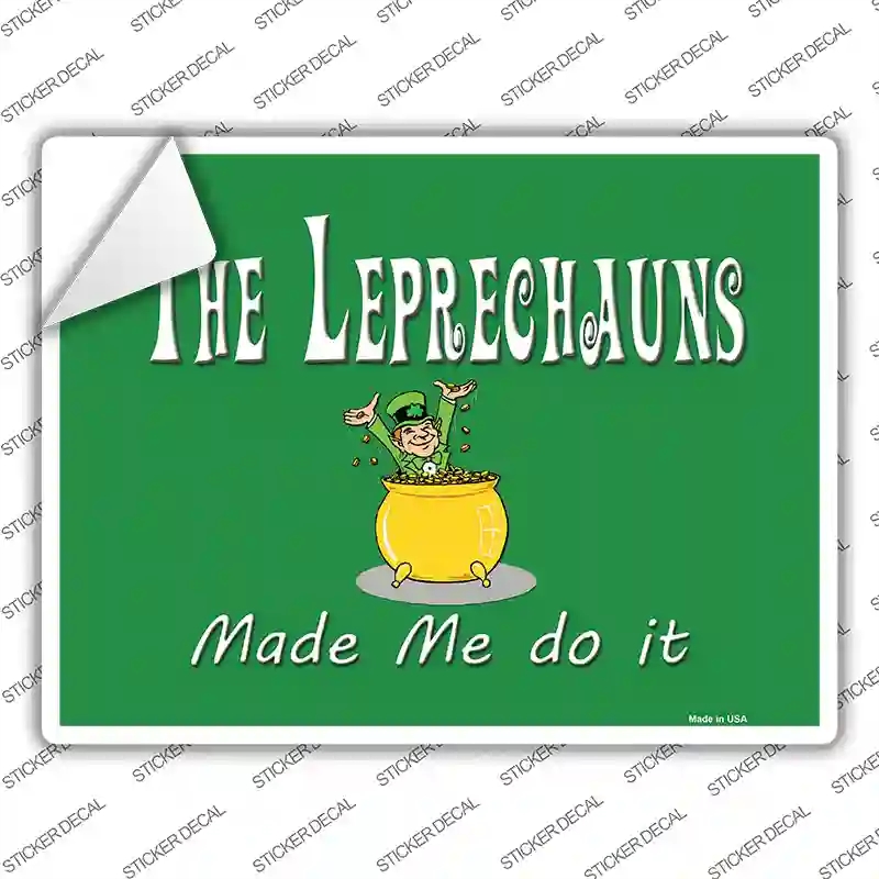 P-1028s-L The Leprechauns Novelty Rectangle Sticker Decal - Large