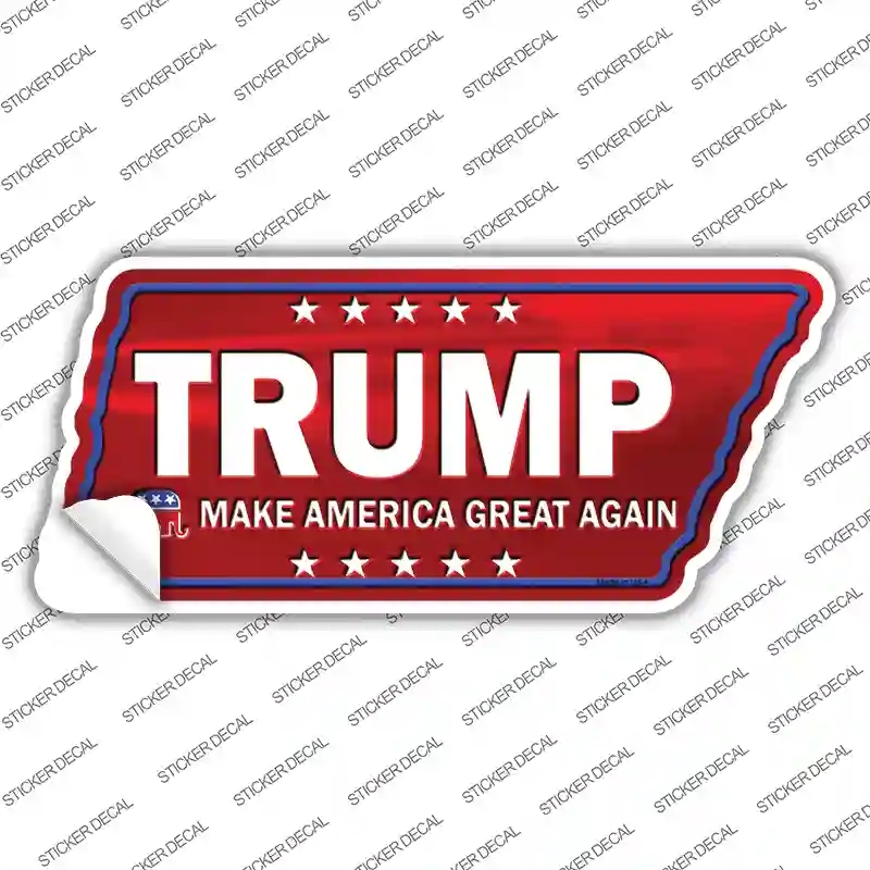 TN-085s-S Trump Novelty Tennessee Shape Sticker Decal - Small