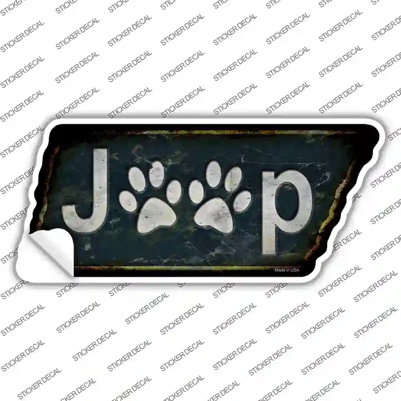 TN-198s-XL J-P Paws Novelty Rusty Tennessee Shape Sticker Decal - Extra Large