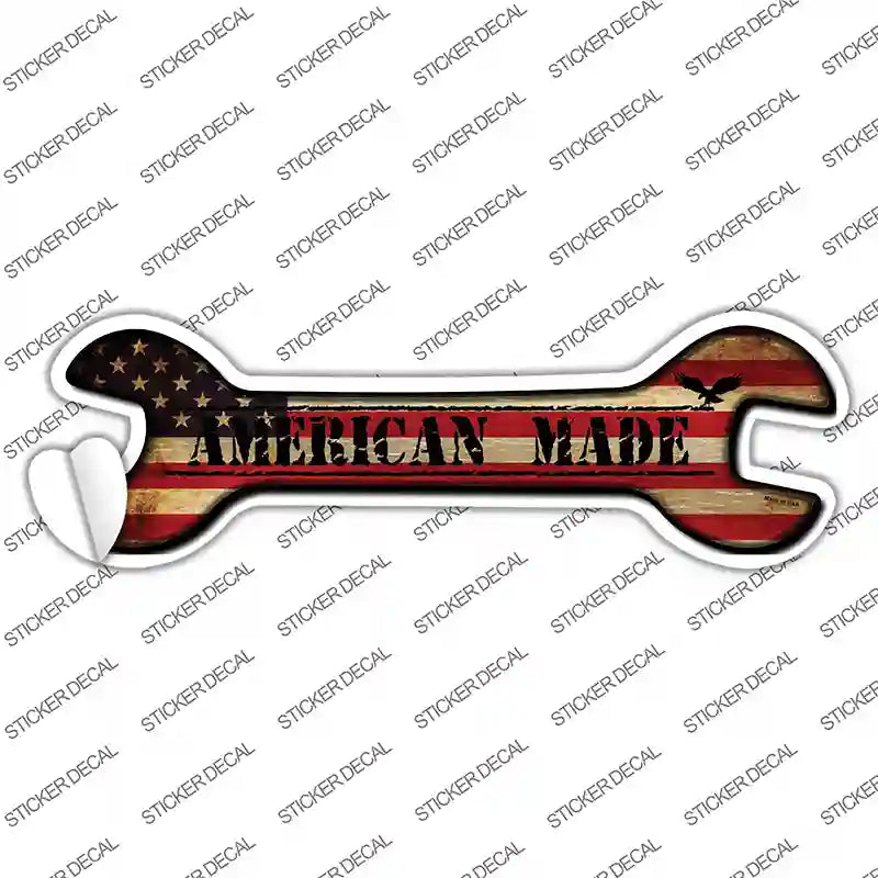 W-059s-S American Made Novelty Wrench Sticker Decal - Small