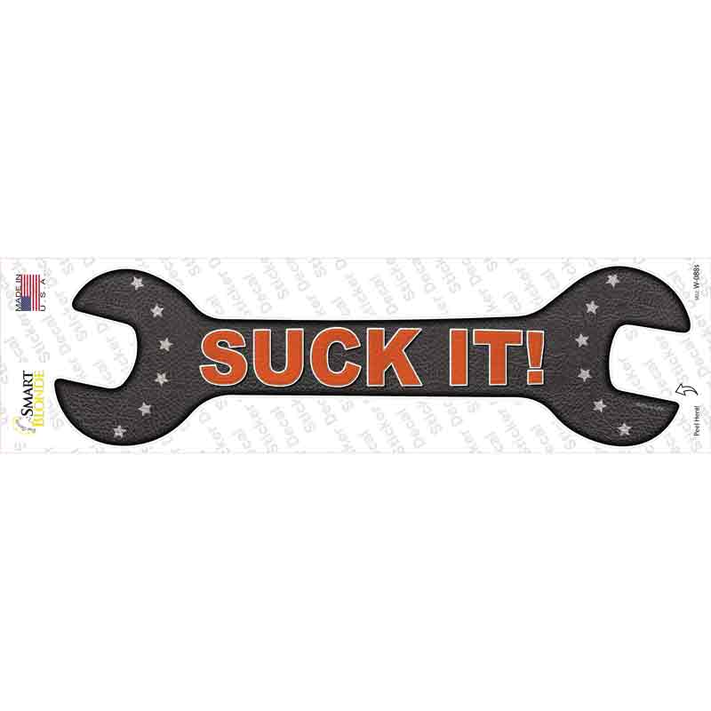 W-088s-M Suck It Novelty Wrench Sticker Decal - Medium
