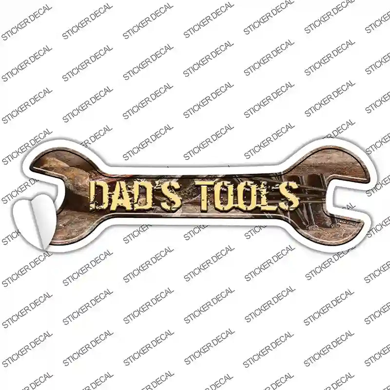 W-134s-XL Dads Tools Novelty Wrench Sticker Decal - Extra Large