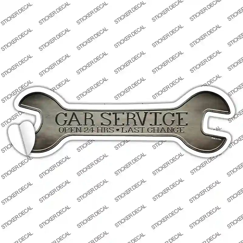 W-156s-L Car Service Novelty Wrench Sticker Decal - Large