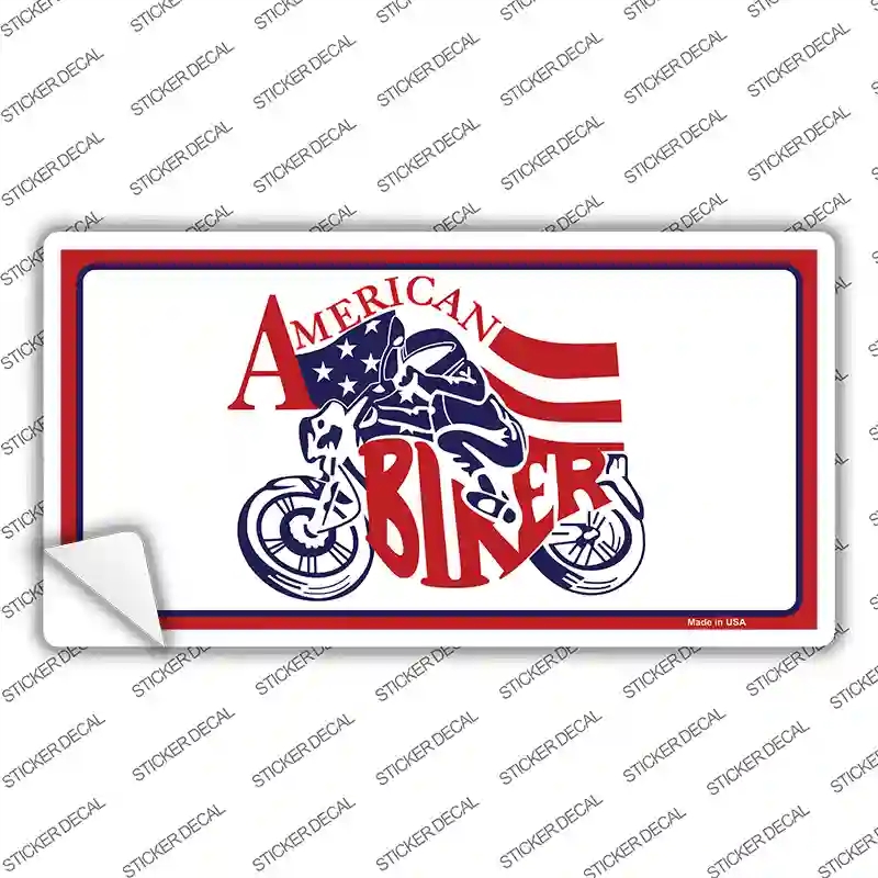 LP-1142s-L American Patriotic Biker Novelty Sticker Decal - Large