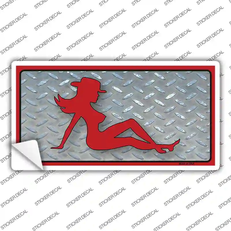 LP-1148s-S Cowgirl Mud Flap Novelty Sticker Decal - Small