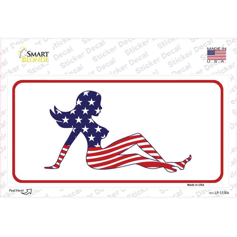 LP-1150s-M American Mud Flap Girl Novelty Sticker Decal - Medium