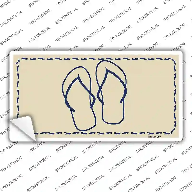 LP-1178s-L Flip Flops Novelty Sticker Decal - Large