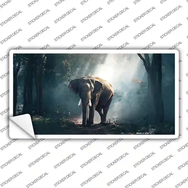 LP-11896s-L Elephant in the Woods Novelty Sticker Decal - Large