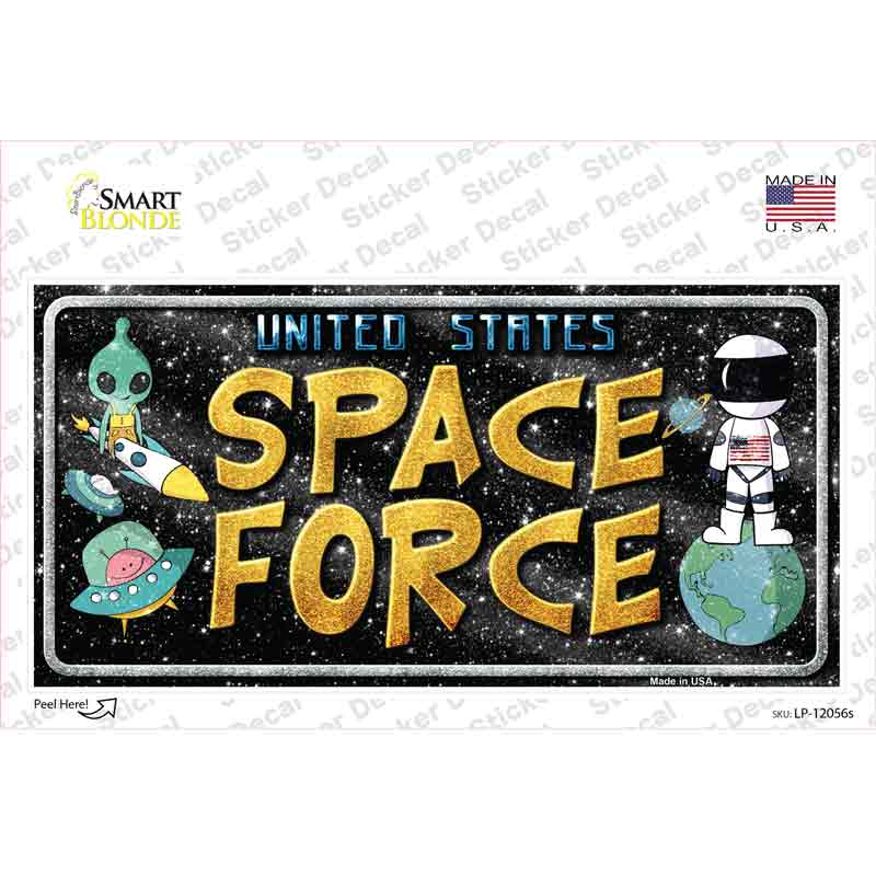 LP-12056s-M Space Force Novelty Sticker Decal - Medium