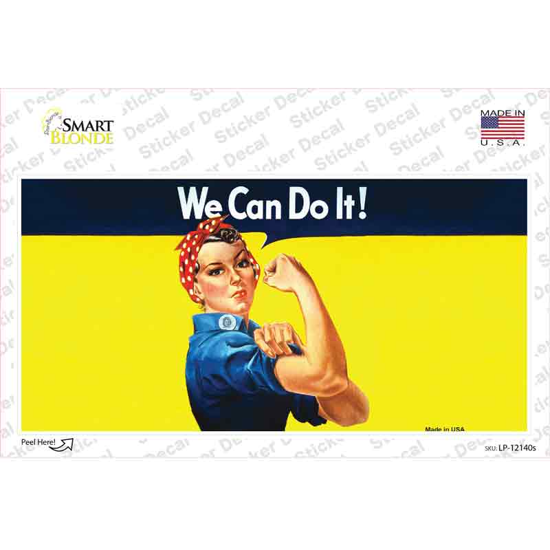 LP-12140s-M We Can Do It Novelty Sticker Decal - Medium