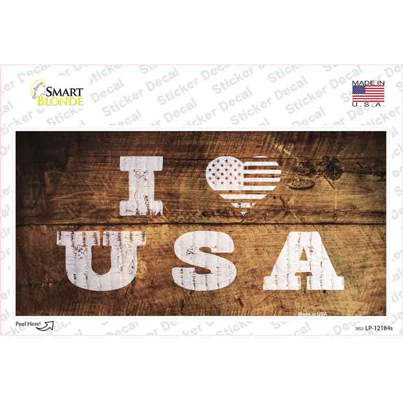 LP-12184s-M I Love USA Novelty Sticker Decal - Medium