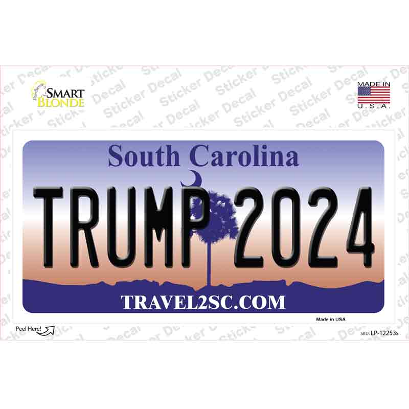 LP-12253s-M Trump 2024 South Carolina Novelty Sticker Decal - Medium