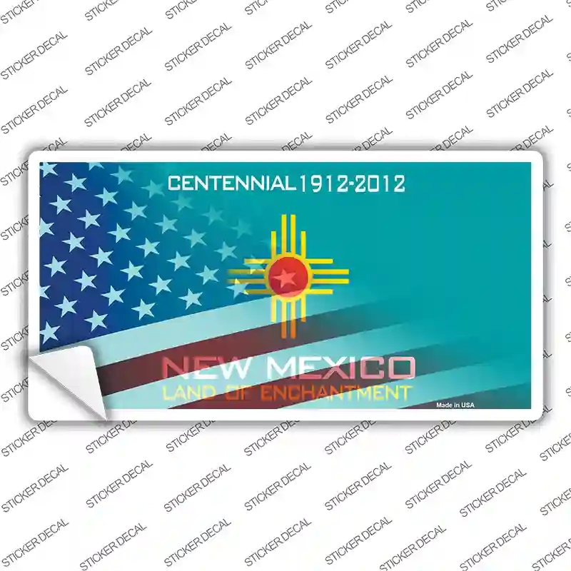 LP-12430s-XL   Mexico Half American Flag Novelty Sticker Decal - Extra Large