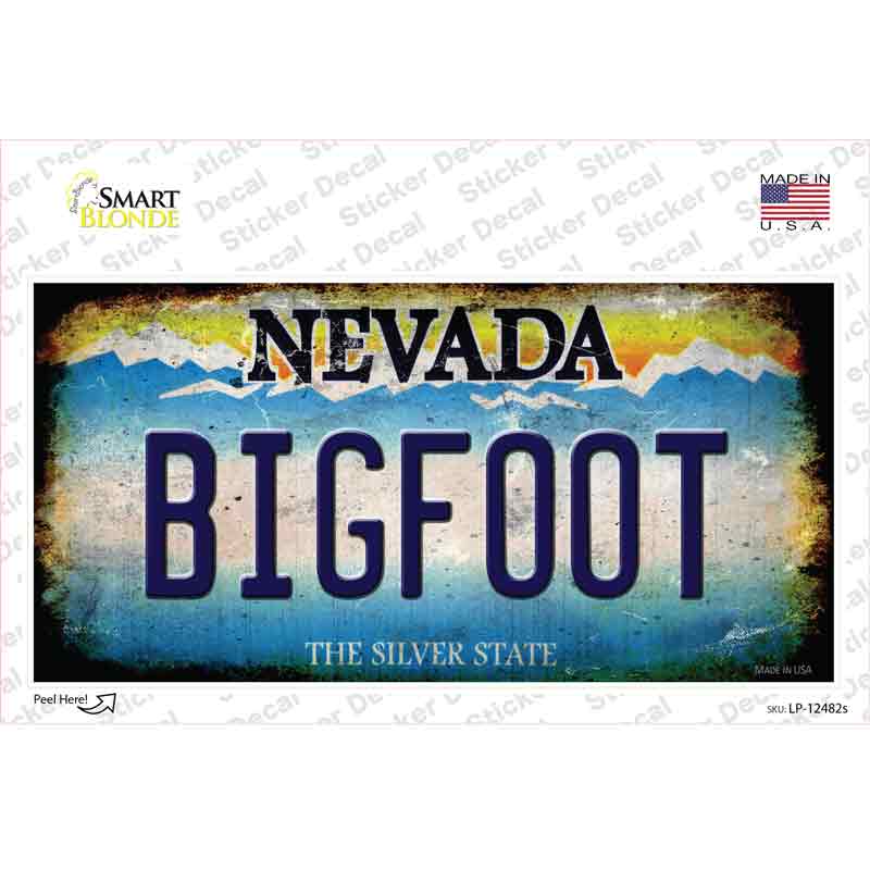 LP-12482s-M Bigfoot Nevada Novelty Sticker Decal - Medium
