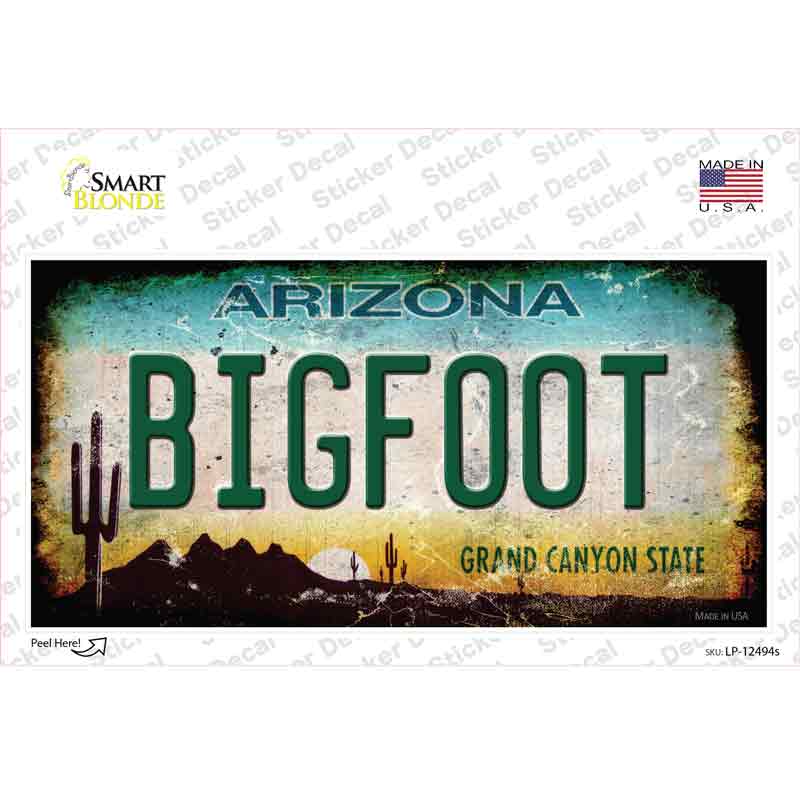LP-12494s-M Bigfoot Arizona Novelty Sticker Decal - Medium