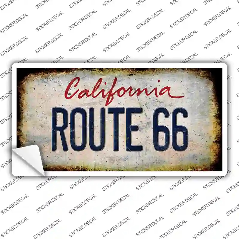 LP-12504s-XL Route 66 California Novelty Sticker Decal - Extra Large