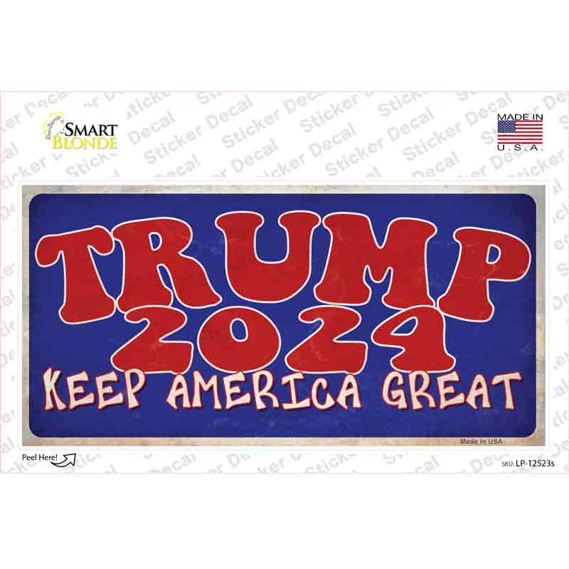 LP-12523s-M Trump 2024 Keep America Great Novelty Sticker Decal - Medium