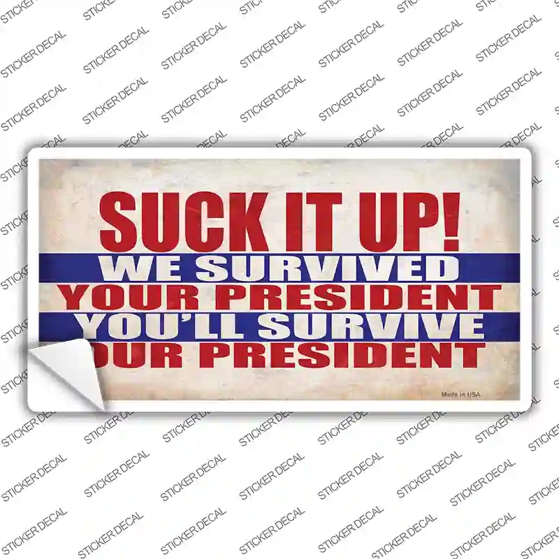 LP-12528s-L Suck It Up We Survived Novelty Sticker Decal - Large