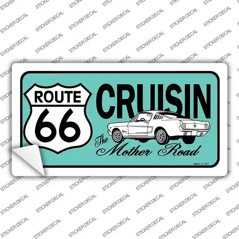 LP-1261s-S Route 66 Retro Cruising Novelty Sticker Decal - Small