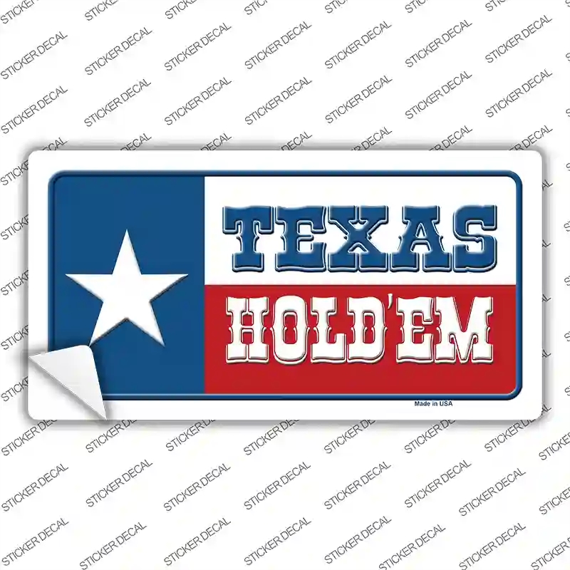 LP-1262s-XL Texas Hold Em Novelty Sticker Decal - Extra Large