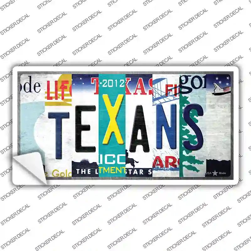 LP-13157s-XL Texans Strip Art Novelty Sticker Decal - Extra Large
