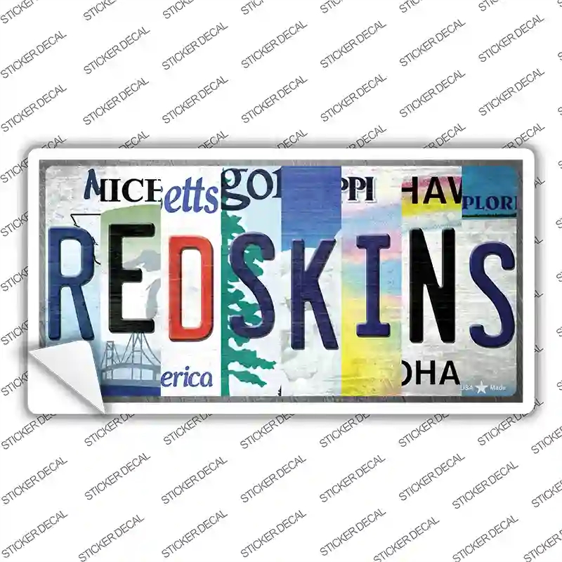 LP-13161s-XL Redskins Strip Art Novelty Sticker Decal - Extra Large
