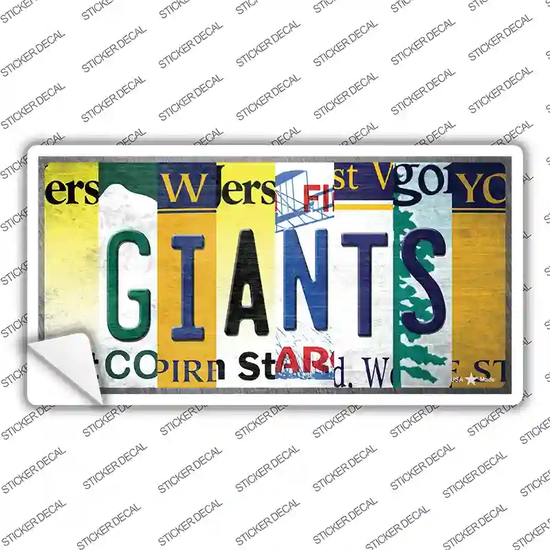LP-13165s-L Giants Strip Art Novelty Sticker Decal - Large