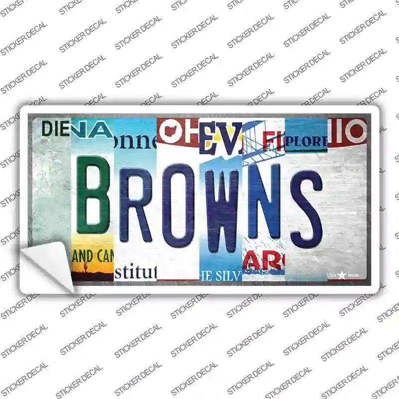 LP-13175s-XL Browns Strip Art Novelty Sticker Decal - Extra Large